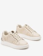  Adidași bej cu șireturi din piele ecologică cu împletitură și inserție metalică Josephina