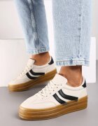  Adidași Bej cu Talpă Groasă și Cusături Erisosa
