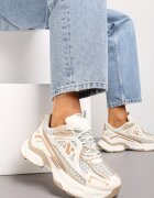  Adidași Bej pe Talpă Groasă Decorați cu Inserții din Plasă Korianna