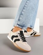  Adidași bej și negri cu împletitură decorativă din rafie Morloris