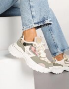  Adidași Bej-Verde în Stil Streetwear cu Talpă Embosată Nelasea