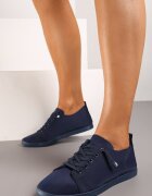  Adidași Bleumarin Cu șireturi Cu pietre decorative Pe talpă plată Iiloeva