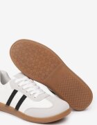  Adidași Casual Albi din piele întoarsă ecologică cu talpă plată Pemeriana