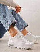  Adidași Clasici Albi cu Talpă Amortizată și Perforații Faunama