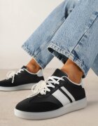  Adidași Negre Tip Tenisi Iconici cu Decorațiuni cu Perle Nalavia