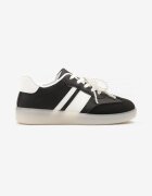  Adidași Negre Tip Tenisi Iconici cu Decorațiuni cu Perle Nalavia