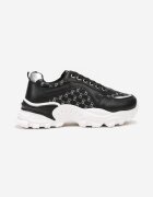  Adidași Negri cu Fir Metalic cu Talpă Groasă Melimeda