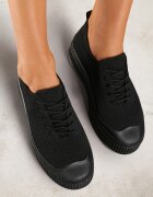  Adidași negri cu parte superioară din plasă și talpă în relief Lalnai