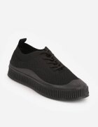  Adidași negri cu parte superioară din plasă și talpă în relief Lalnai