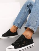  Adidași Negri cu Parte Superioară Scurtă Ajourată Paerina