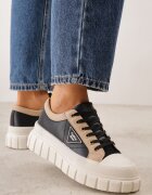  Adidași Negri cu platformă cu cusături și șireturi Anaiza