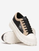  Adidași Negri cu platformă cu cusături și șireturi Anaiza