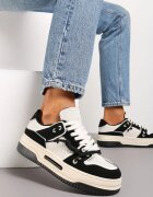  Adidași negri cu platformă cu șireturi decorative Aqara