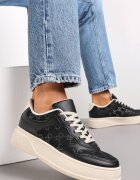  Adidași Negri Cu șireturi pe Talpă Groasă Valua