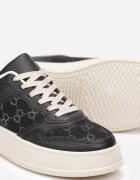  Adidași Negri Cu șireturi pe Talpă Groasă Valua