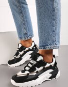  Adidași Negri cu șnur decorativ cu zirconii Saerina