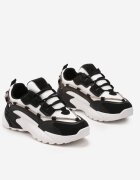  Adidași Negri cu șnur decorativ cu zirconii Saerina