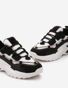  Adidași Negri cu șnur decorativ cu zirconii Saerina