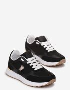  Adidași Negri cu Talpă Decorativă și Cusături Novajean