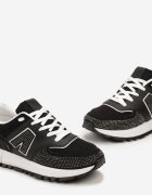  Adidași negri Decorați cu zirconii pe talpă cu decupaje Larzive