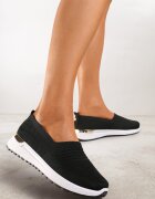  Adidași Negri Elastici cu Inserție Metalică pe Călcâi Jestella