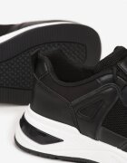  Adidași negri pe Talpă Decorativă cu Șireturi Clarie