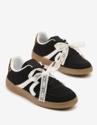  Adidași Negri Tip Teniși Iconici cu Panglică Decorativă Detașabilă Korilinda