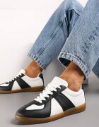  Adidași Tenisi Negru-Alb cu Cusături Decorative Sumina