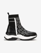  Adidași Tip șosetă Negre cu talpă groasă și plată Parnelia