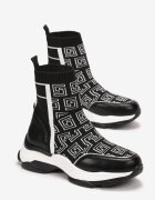  Adidași Tip șosetă Negre cu talpă groasă și plată Parnelia