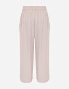 airisa Pantaloni Bej deschis Din bumbac Palazzo High Waist cu elastic în talie Gitanea