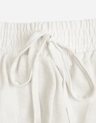 airisa Pantaloni scurți bej deschis High Waist cu Vâscoză și Bumbac Decorați cu Dantelă și Elastic în Talie Tadea