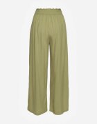 airisa Pantaloni verde deschis din bumbac tip Palazzo cu talie înaltă cu elastic în talie Nelsaria