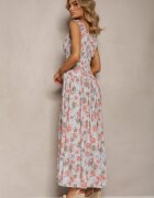 airisa Rochie Florală Albastră deschisă Cloș din bumbac cu bretele Kalassia