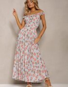 airisa Rochie Florală Albastră deschisă Cloș din bumbac cu bretele Kalassia