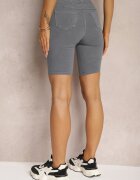 alina Pantaloni scurți Albastru închis cu elastic în talie High Waist Lorolia