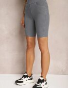 alina Pantaloni scurți Albastru închis cu elastic în talie High Waist Lorolia