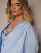 allyson Cămașă Albastră 2 în 1 din bumbac și Top cu bretele cu dantelă Telowena