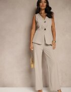 allyson Complet Gri în stil costum Vestă și Pantaloni Filavelle