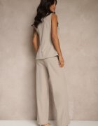 allyson Complet Gri în stil costum Vestă și Pantaloni Filavelle