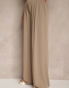 allyson Compleu Maro Top Bandeau cu Trenă și Pantaloni cu croi larg Redomiae