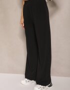 allyson Compleu Negru Top cu Nervuri și Pantaloni Largi Paliriona