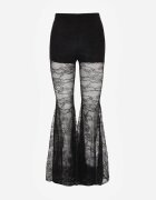 allyson Pantaloni Negri High Waist evazați din Dantelă Ferella