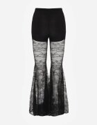 allyson Pantaloni Negri High Waist evazați din Dantelă Ferella