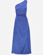 allyson Rochie Albastră Elegantă pe Un Umar cu Croială Asimetrică Leylane