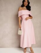 allyson Rochie Cloche Roz cu bretele cu decolteu răsfrânt Jenavitia
