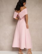 allyson Rochie Cloche Roz cu bretele cu decolteu răsfrânt Jenavitia