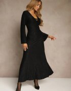 allyson Rochie Cloș Neagră cu mânecă lungă cu imprimeu zebră cu sclipici Mevilisa