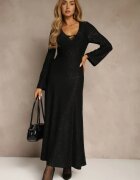 allyson Rochie Cloș Neagră cu mânecă lungă cu imprimeu zebră cu sclipici Mevilisa