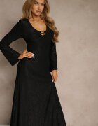 allyson Rochie Cloș Neagră cu mânecă lungă cu imprimeu zebră cu sclipici Mevilisa